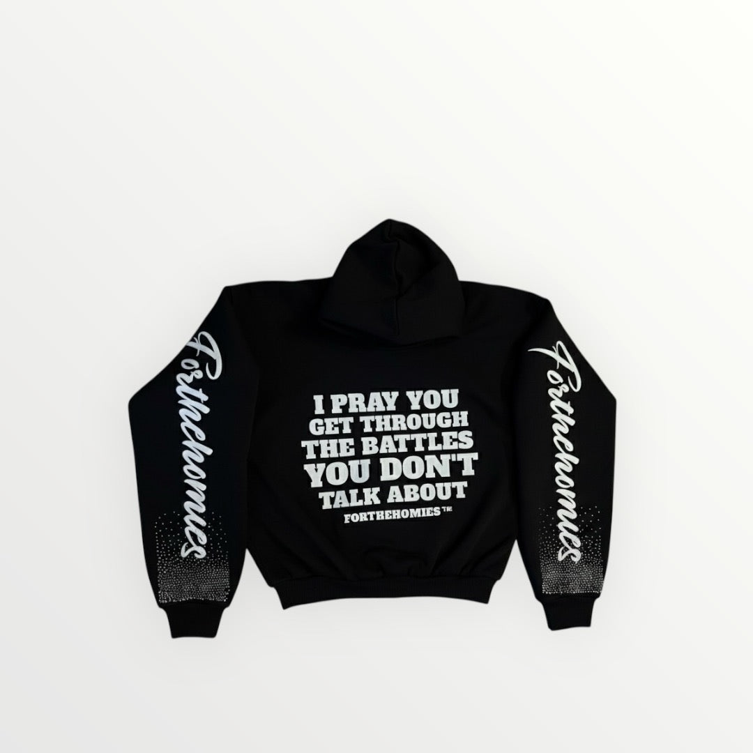 Rhinestone zip Hoodie