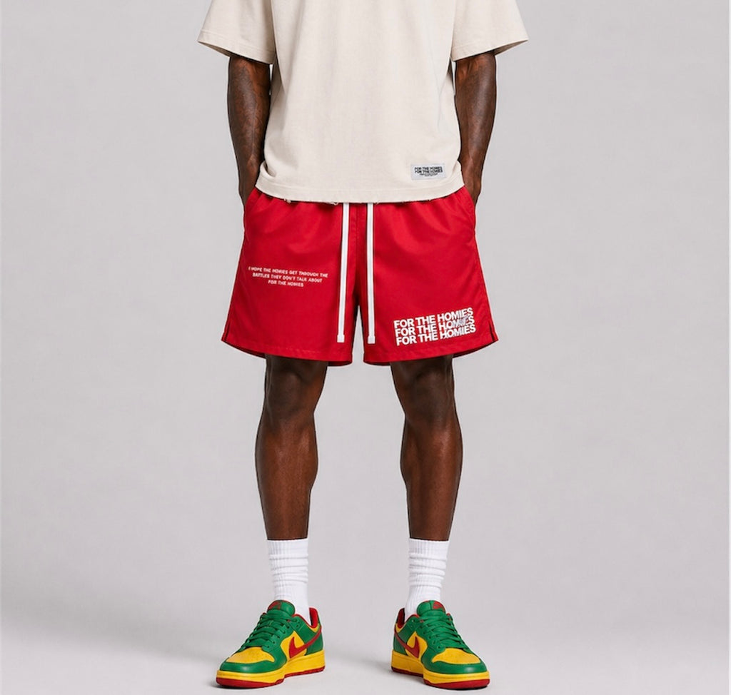 THE HOMIES EVERYDAY SHORTS RED