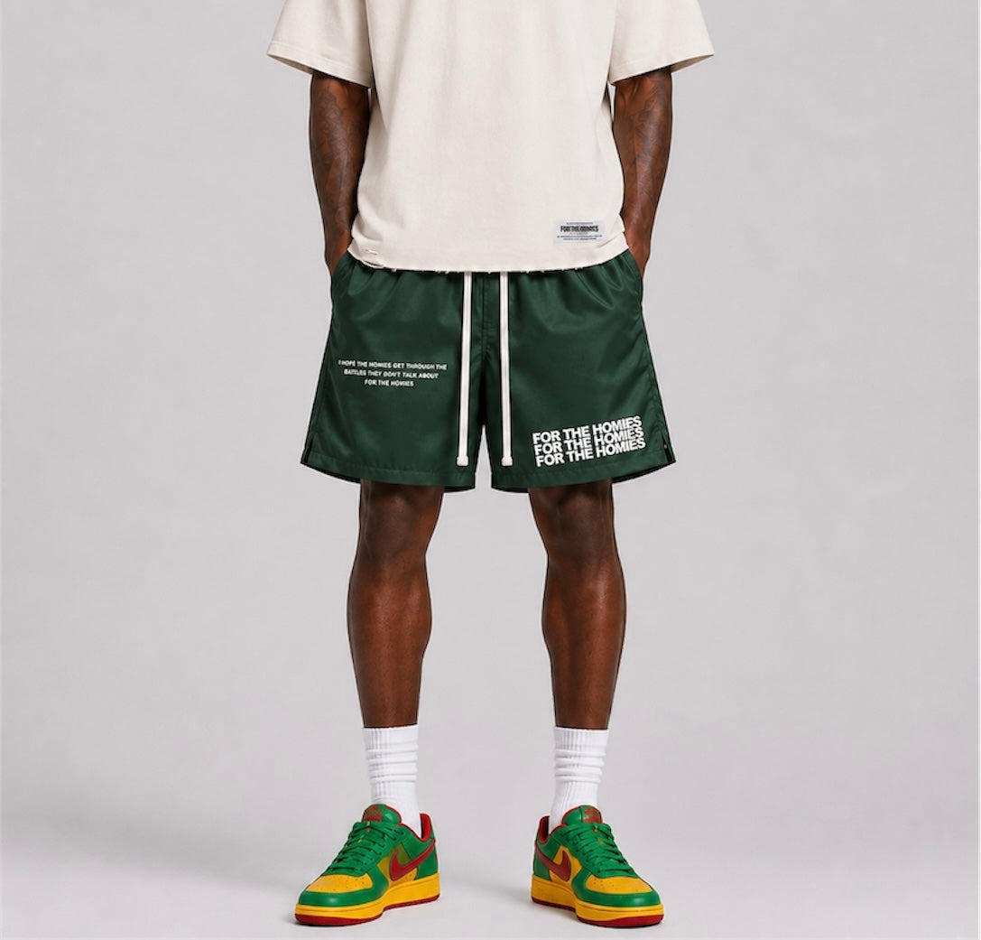 THE HOMIES EVERYDAY SHORTS GREEN