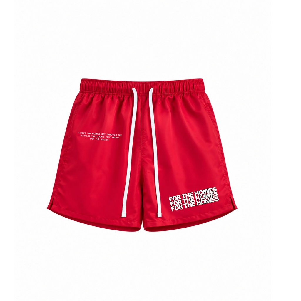 THE HOMIES EVERYDAY SHORTS RED